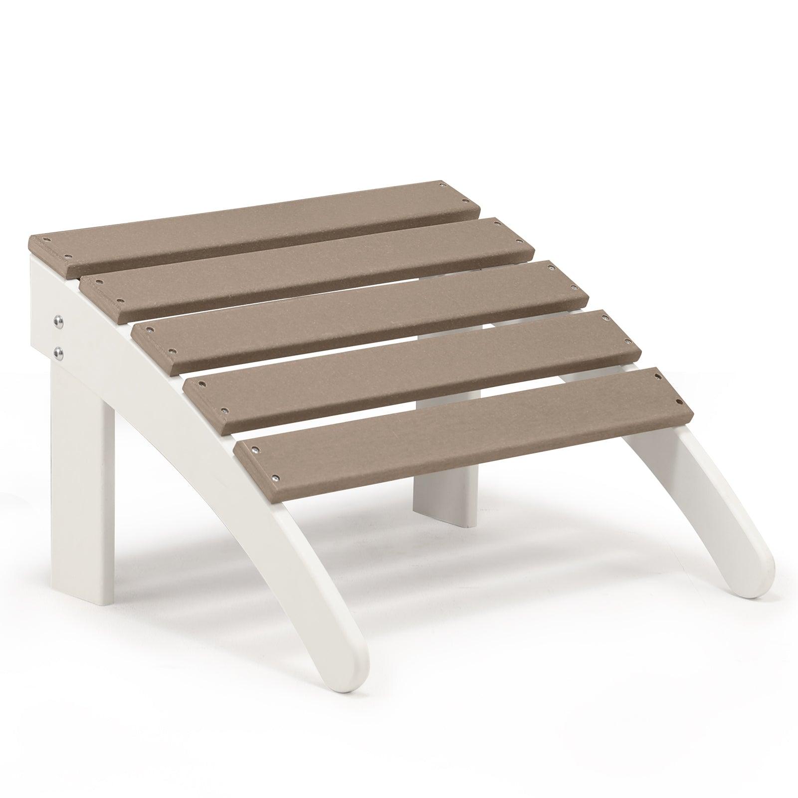 Outdoor Adirondack Ottoman - Weather-Resistant HDPE Patio Footrest for Ultimate Relaxation - Aoodor